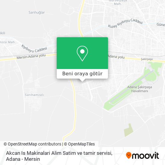 Akcan Is Makinalari Alim Satim ve tamir servisi harita