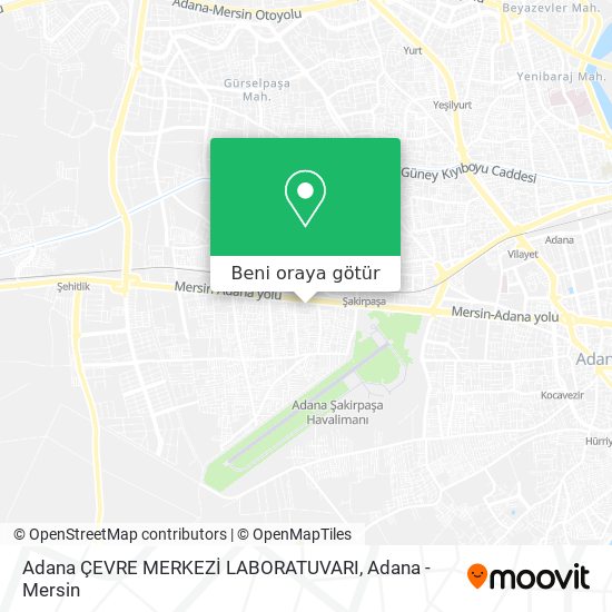 Adana ÇEVRE MERKEZİ LABORATUVARI harita