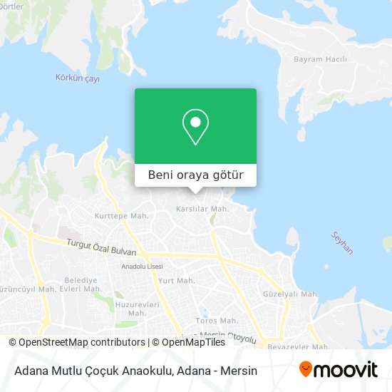 Adana Mutlu Çoçuk Anaokulu harita