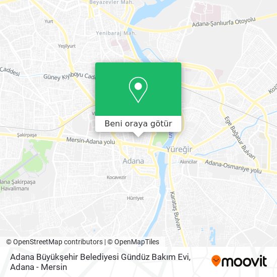 Adana Büyükşehir Belediyesi Gündüz Bakım Evi harita