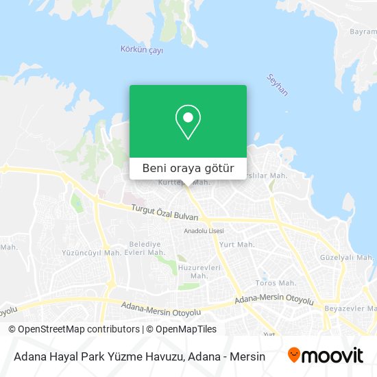 Adana Hayal Park Yüzme Havuzu harita