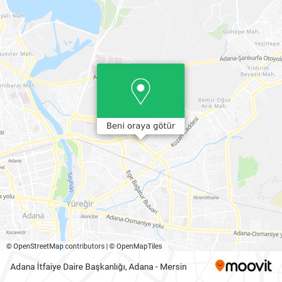 Adana İtfaiye Daire Başkanlığı harita