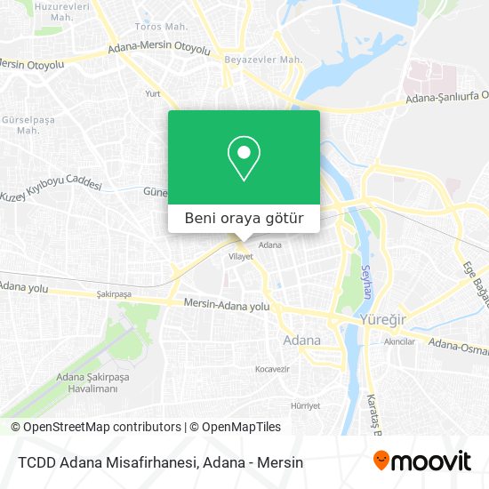 TCDD Adana Misafirhanesi harita