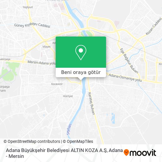 Adana Büyükşehir Belediyesi ALTIN KOZA A.Ş harita