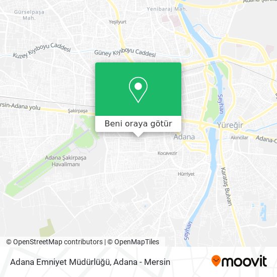 Adana Emniyet Müdürlüğü harita