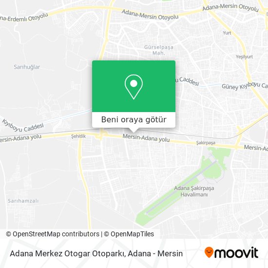 Adana Merkez Otogar Otoparkı harita