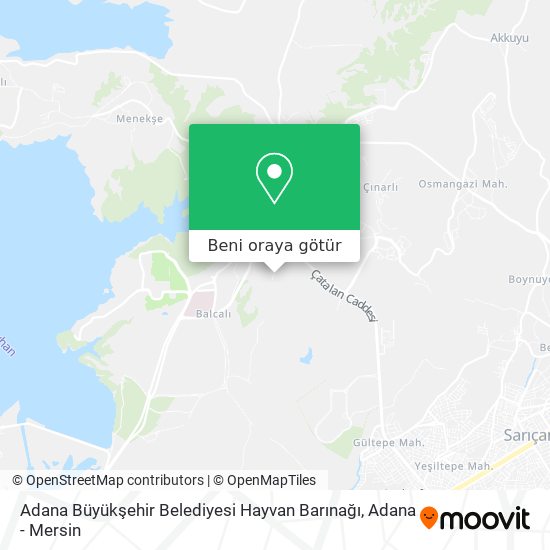 Adana Büyükşehir Belediyesi Hayvan Barınağı harita