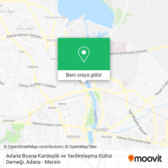 Adana Bosna Kardeşlik ve Yardimlaşma Kültür Derneği harita