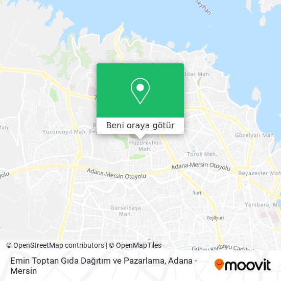 Emin Toptan Gıda Dağıtım ve Pazarlama harita