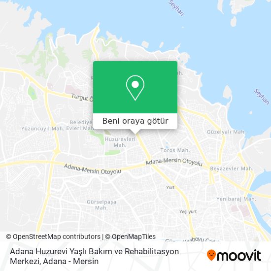 Adana Huzurevi Yaşlı Bakım ve Rehabilitasyon Merkezi harita