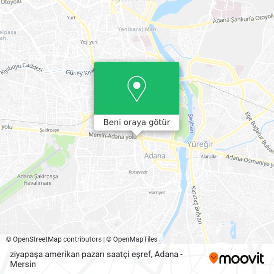 ziyapaşa amerikan pazarı saatçi eşref harita