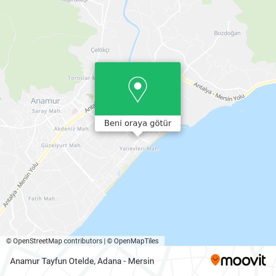 Anamur Tayfun Otelde harita