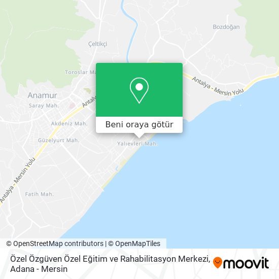 Özel Özgüven Özel Eğitim ve Rahabilitasyon Merkezi harita
