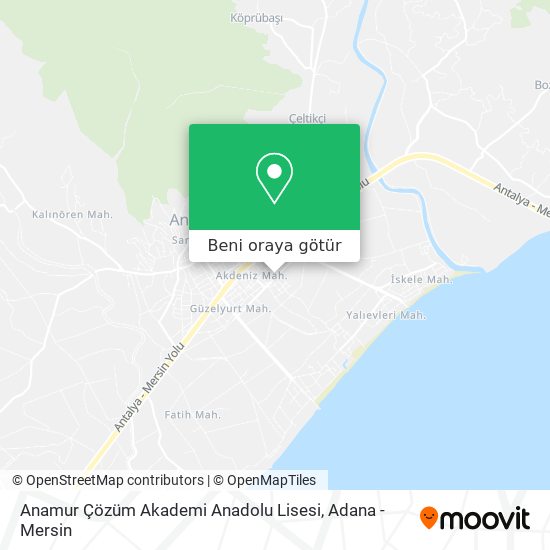 Anamur Çözüm Akademi Anadolu Lisesi harita