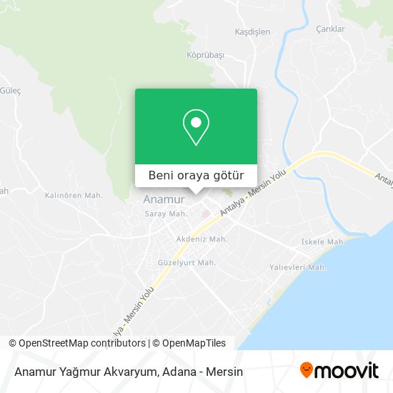 Anamur Yağmur Akvaryum harita