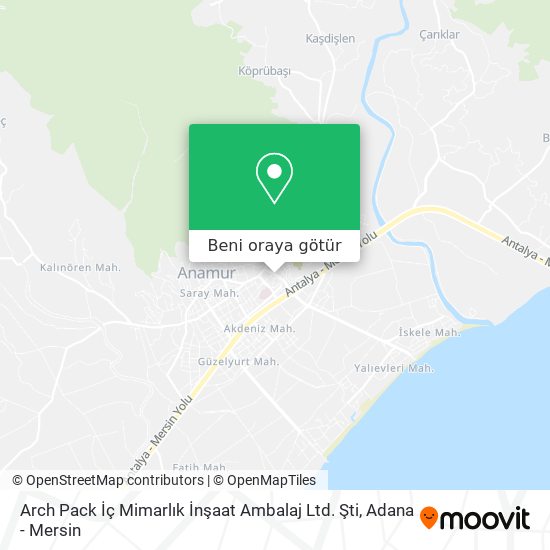 Arch Pack İç Mimarlık İnşaat Ambalaj Ltd. Şti harita