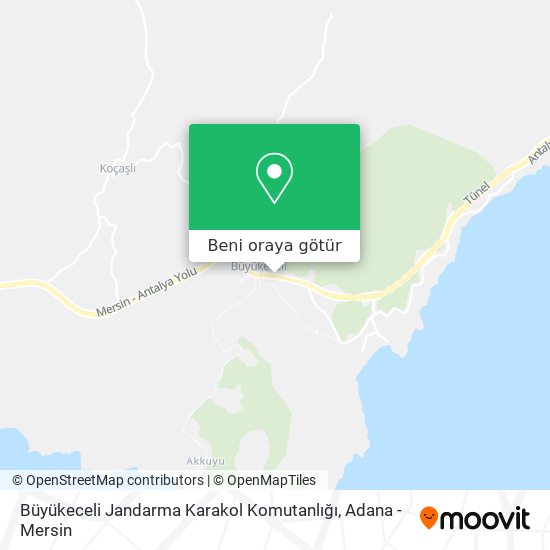 Büyükeceli Jandarma Karakol Komutanlığı harita