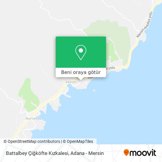 Battalbey Çiğköfte Kızkalesi harita