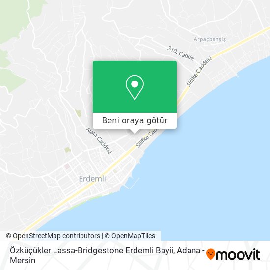 Özküçükler Lassa-Bridgestone Erdemli Bayii harita