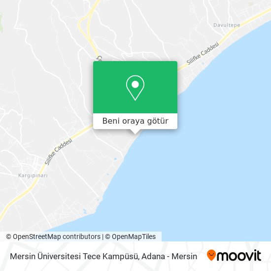 Mersin Üniversitesi Tece Kampüsü harita