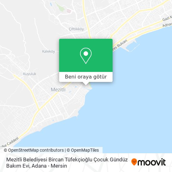 Mezitli Belediyesi Bircan Tüfekçioğlu Çocuk Gündüz Bakım Evi harita