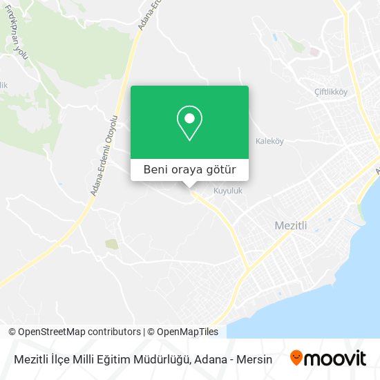 Mezitli İlçe Milli Eğitim Müdürlüğü harita