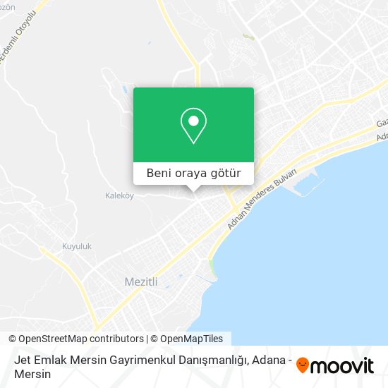 Jet Emlak Mersin Gayrimenkul Danışmanlığı harita