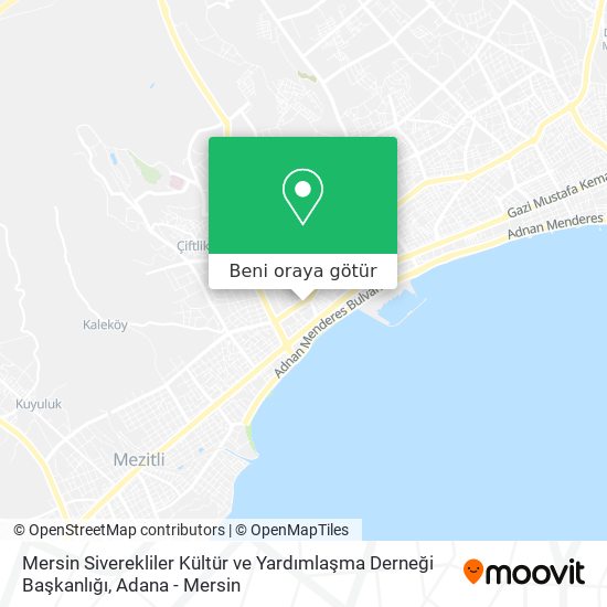 Mersin Siverekliler Kültür ve Yardımlaşma Derneği Başkanlığı harita