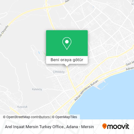 Arel Inşaat Mersin Turkey Office. harita