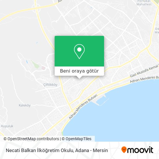 Necati Balkan İlköğretim Okulu harita