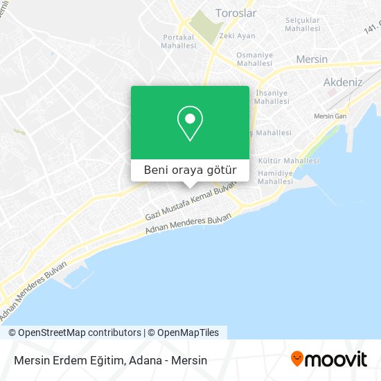 Mersin Erdem Eğitim harita