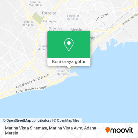 Marina Vista Sineması, Marina Vista Avm harita