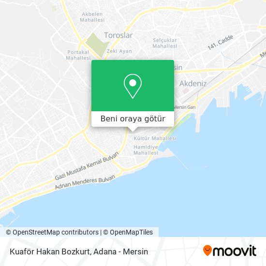 Kuaför Hakan Bozkurt harita