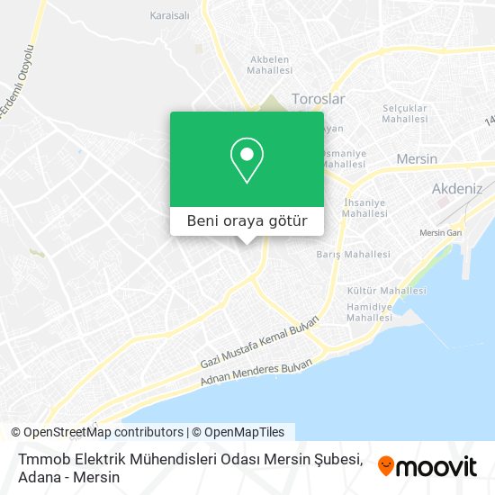 Tmmob Elektrik Mühendisleri Odası Mersin Şubesi harita