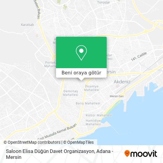 Saloon Elisa Düğün Davet Organizasyon harita