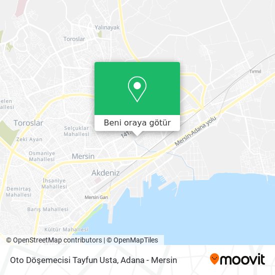 Oto Döşemecisi Tayfun Usta harita