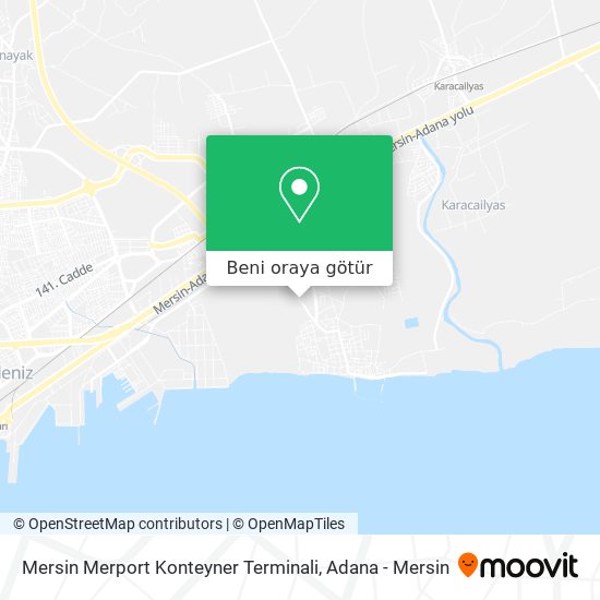 Mersin Merport Konteyner Terminali harita
