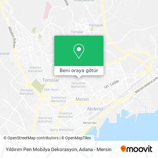 Yıldırım Pen Mobilya Dekorasyon harita
