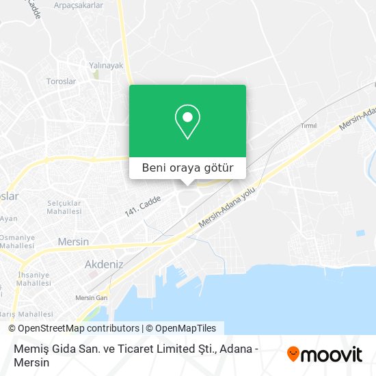 Memiş Gida San. ve Ticaret Limited Şti. harita