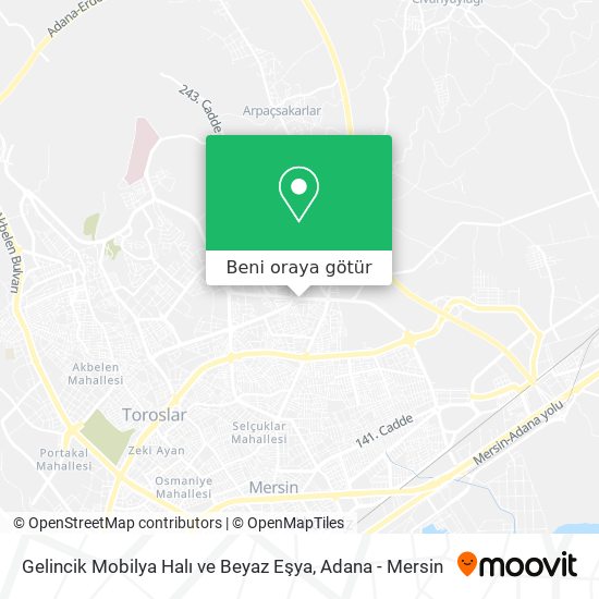 Gelincik Mobilya Halı ve Beyaz Eşya harita