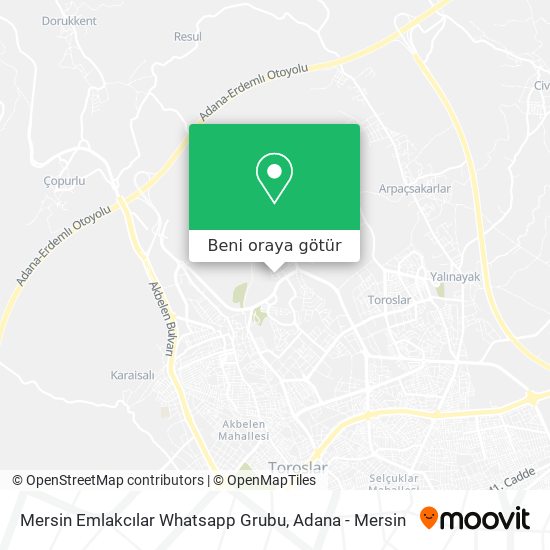 Mersin Emlakcılar Whatsapp Grubu harita
