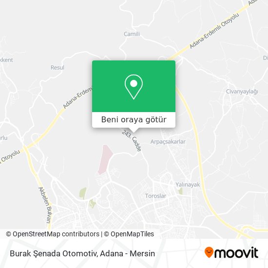 Burak Şenada Otomotiv harita