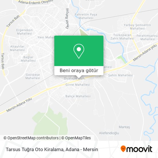 Tarsus Tuğra Oto Kiralama harita