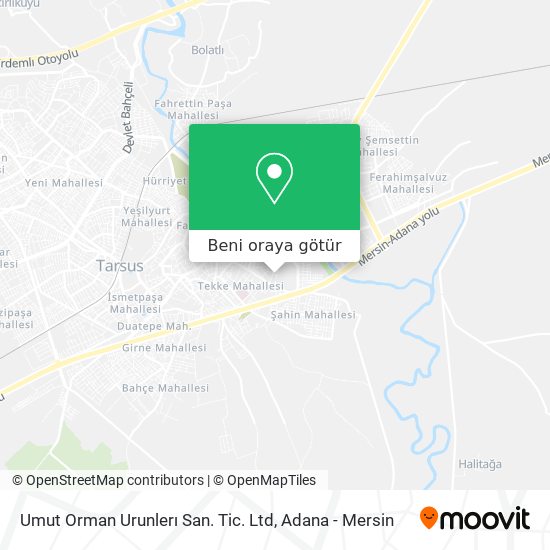 Umut Orman Urunlerı San. Tic. Ltd harita