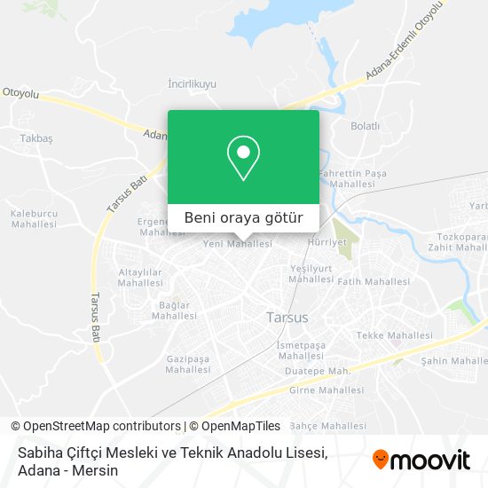 Sabiha Çiftçi Mesleki ve Teknik Anadolu Lisesi harita