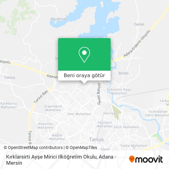 Kırklarsirti Ayşe Mirici Ilköğretim Okulu harita