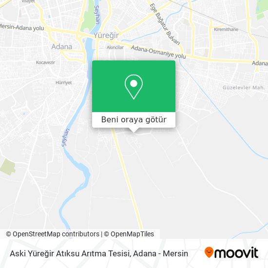 Aski Yüreğir Atıksu Arıtma Tesisi harita