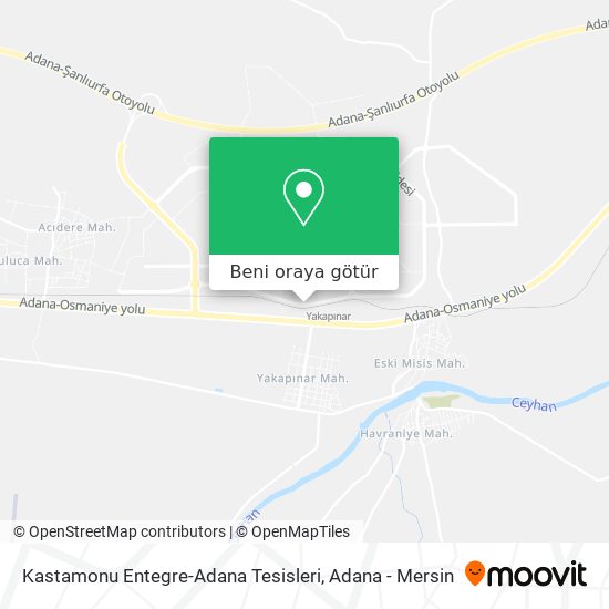 Kastamonu Entegre-Adana Tesisleri harita