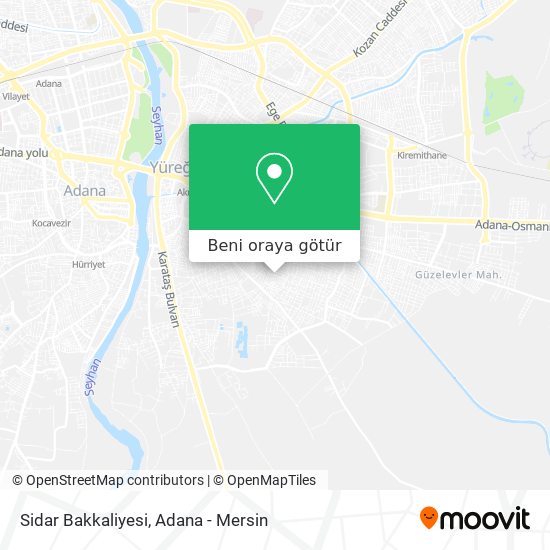 Sidar Bakkaliyesi harita