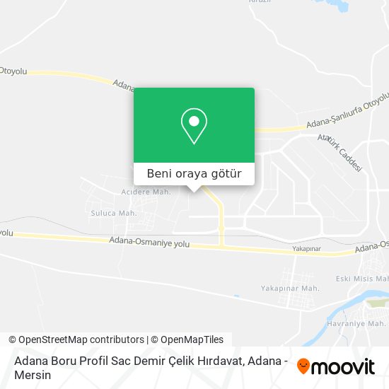 Adana Boru Profil Sac Demir Çelik Hırdavat harita